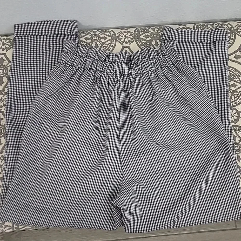 Sienna Sky High Waisted Mini Houndstooth/Gingham Patterned Pants